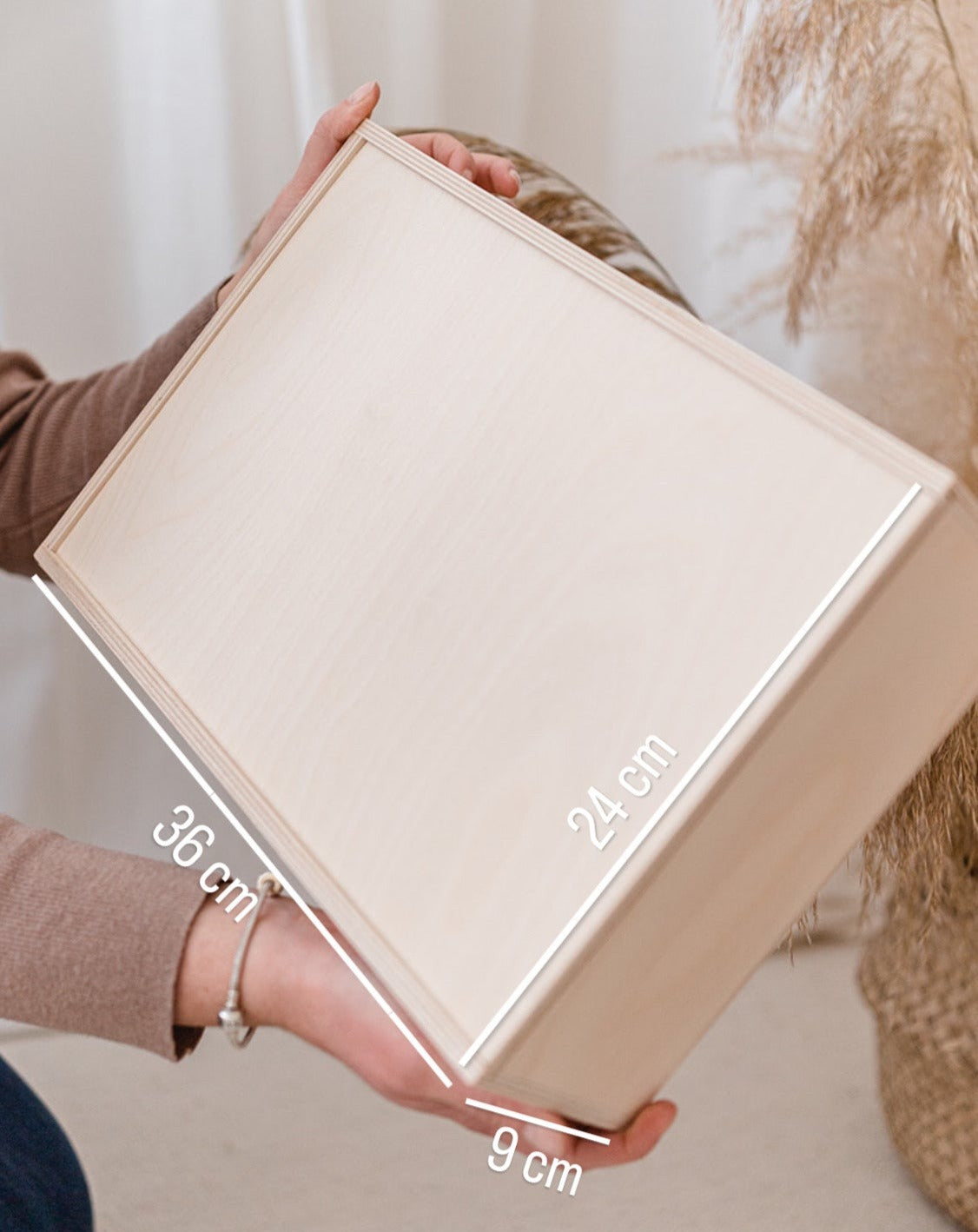 Erinnerungsbox Blätterkranz rosè