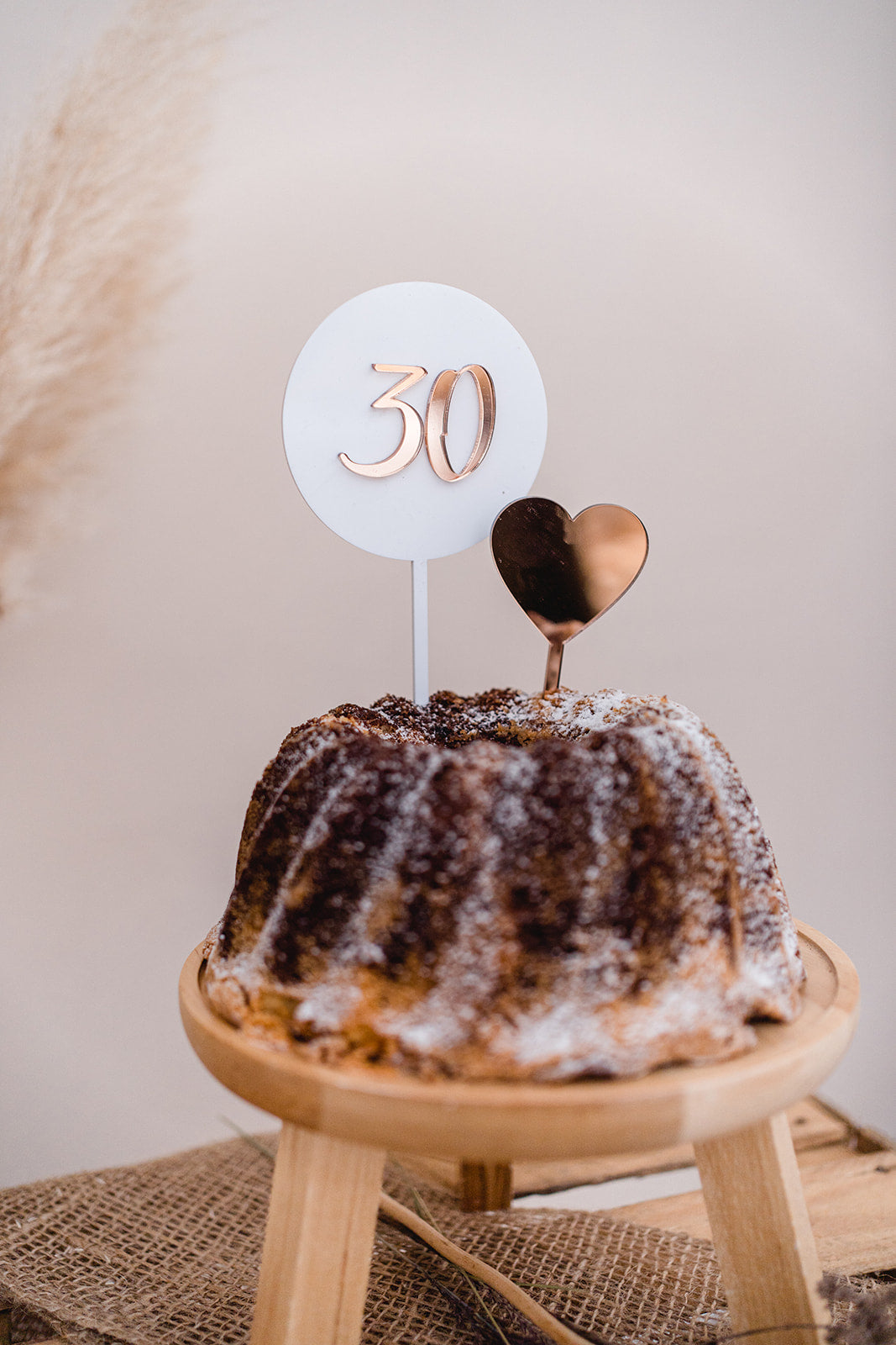 Set di mini cake topper a forma di cuore