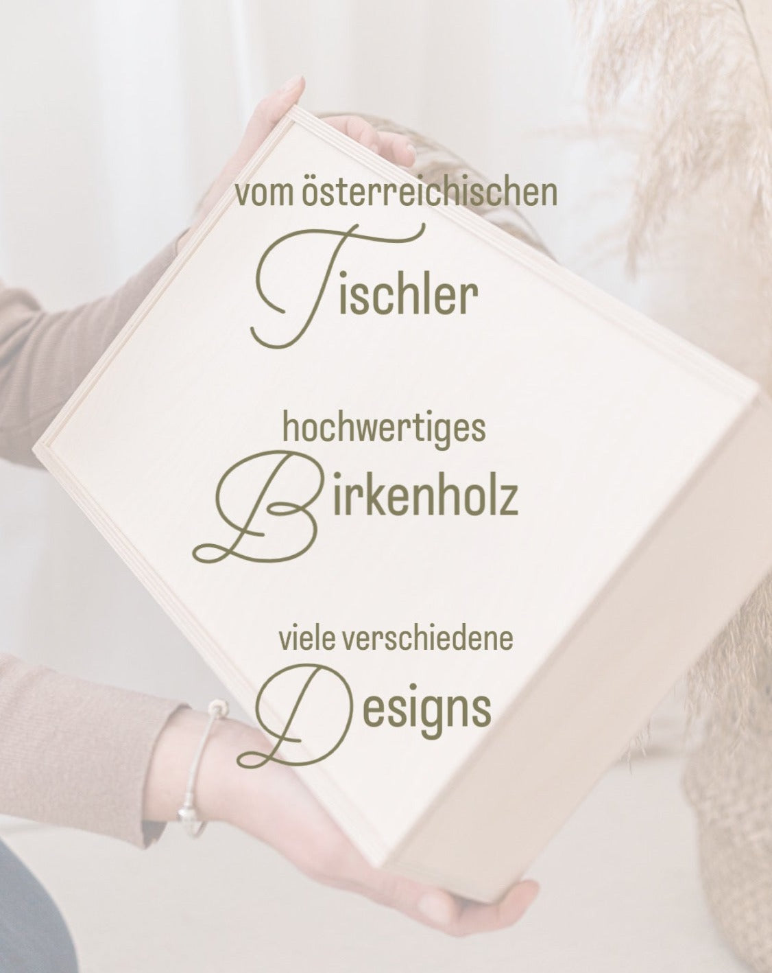 Erinnerungsbox Blätterkranz rosè
