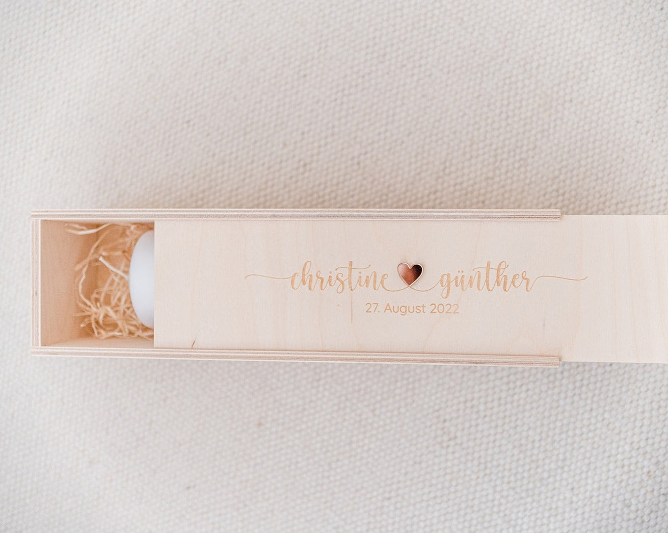 Kerzenbox für Hochzeit mit Acryl Herz