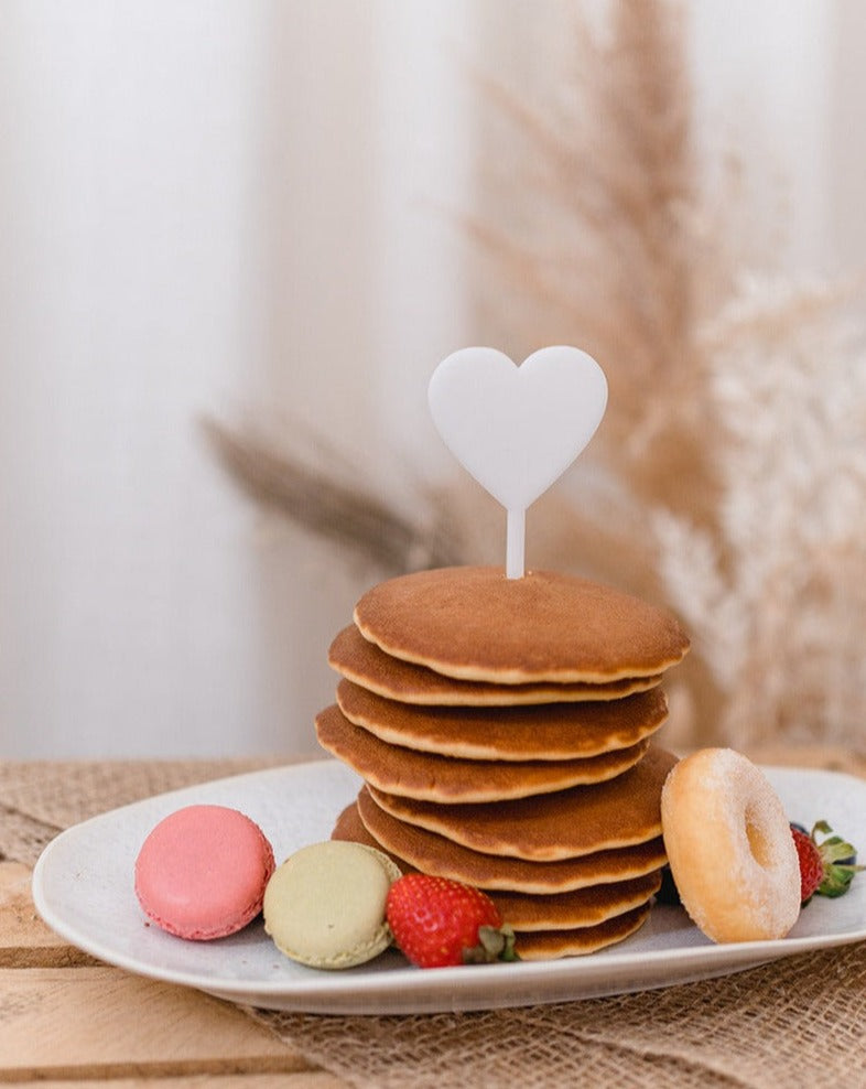 Set di mini cake topper a forma di cuore