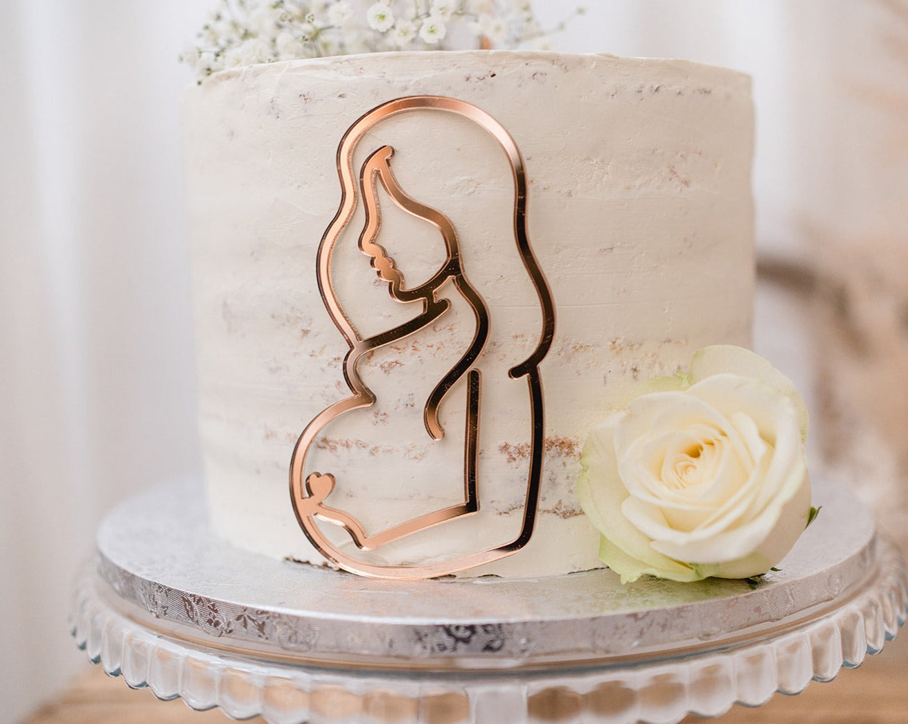 Cake Topper "Liebe im Bauch"