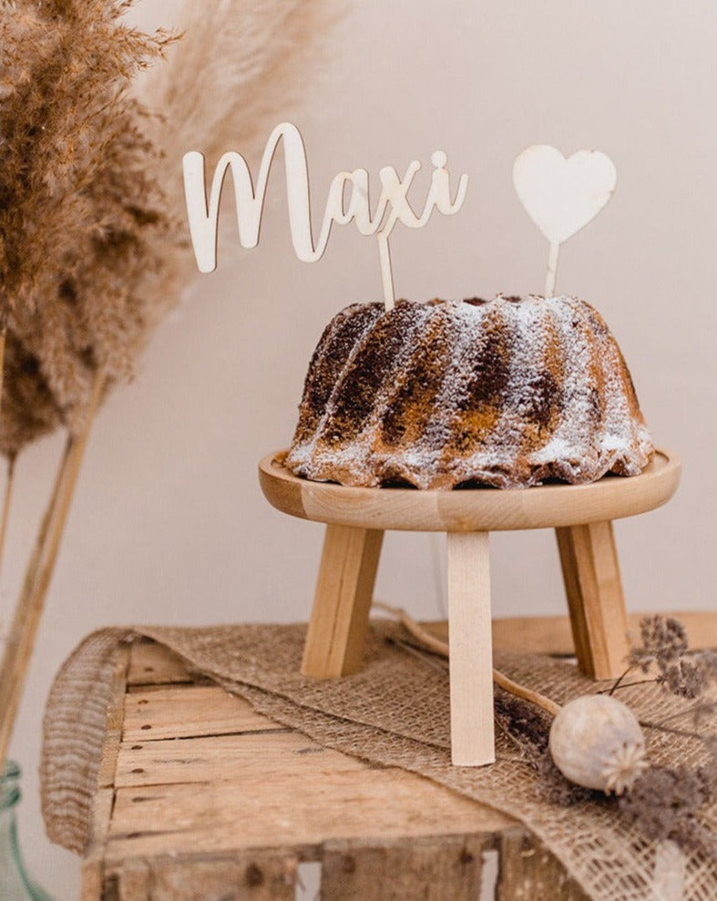 Set di mini cake topper a forma di cuore
