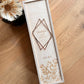 Kerzenbox für Hochzeit Eucalyptus mit Acryl Raute