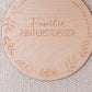 Namensschild "Familie ist..."