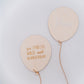 Namensschild Ballon