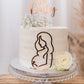 Cake Topper "Liebe im Bauch"