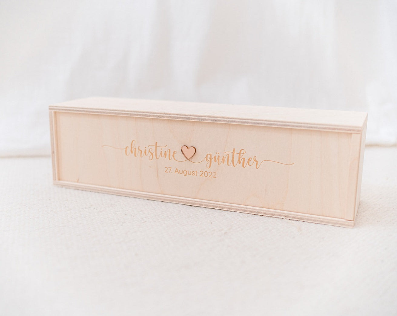 Kerzenbox für Hochzeit mit Acryl Herz
