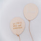 Set Namensschild Ballon