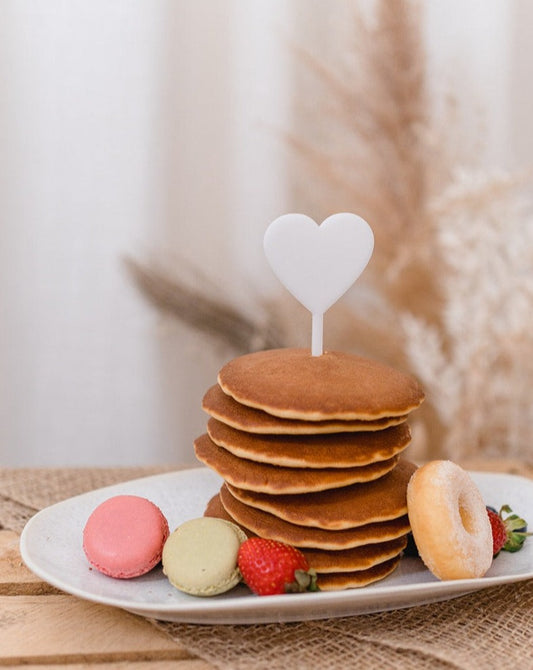 Set di mini cake topper a forma di cuore