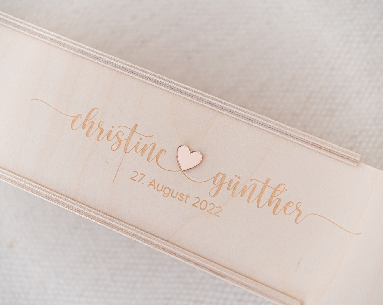 Kerzenbox für Hochzeit mit Acryl Herz